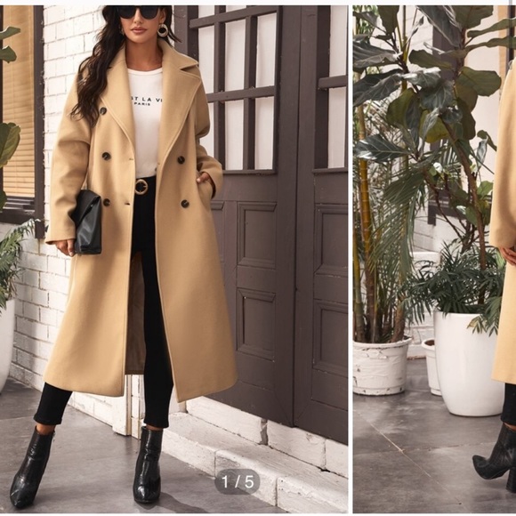 NWT ZARA Wool Coat Light Camel XXL Blogger’s Fav - Picture 7 of 12